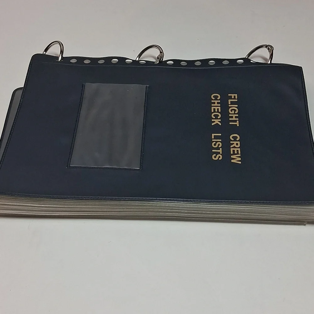 Historical USAAF Flight Crew Checklist & Performance Book Ring Binder